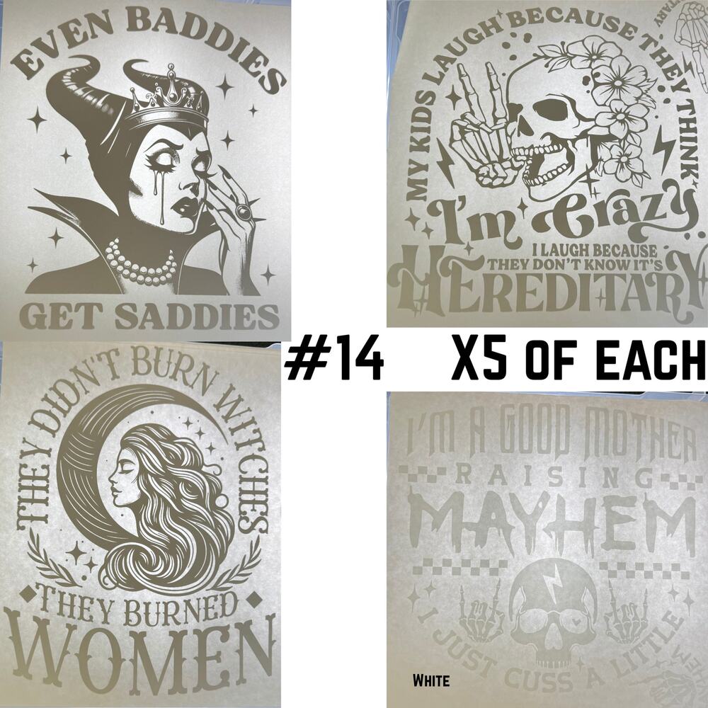 Badass Women Themed Screen Prints - 20 Prints total
